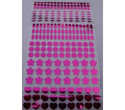 259 Buegelpailletten Formen Mix spiegel pink